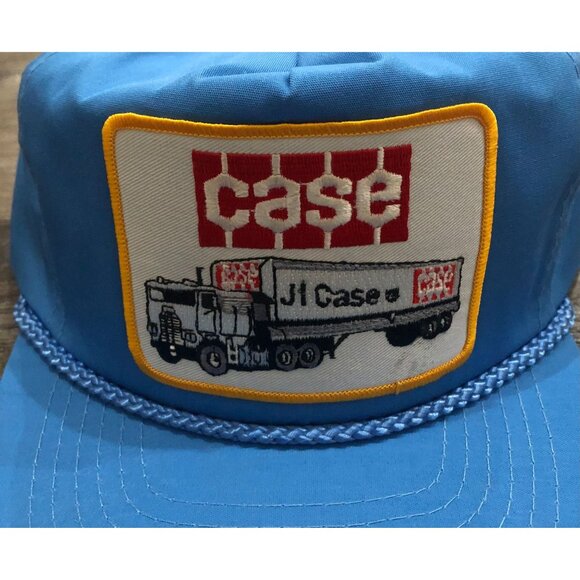 Vtg Case Blue One Size Adjustable Cap Hat Snapback on Otto Tag - Picture 2 of 5